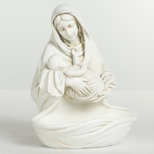 Estatua Madonna y Niño 6 pulg. pintada a mano miniatura 3
