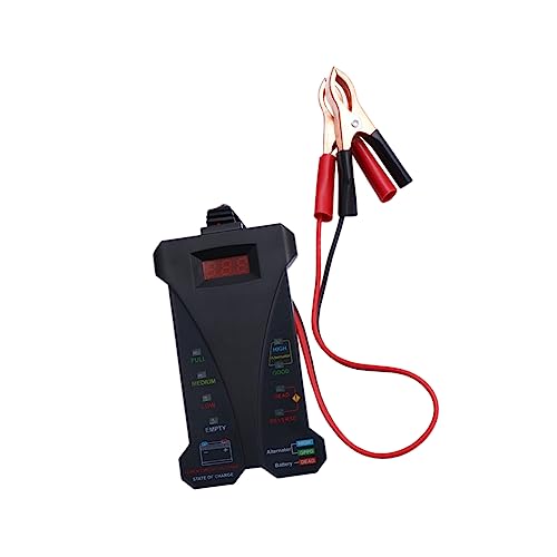 Balacoo Battery Detector Digital Voltmeter Car Battery Safe Reverse Hook Quick Reading for Diyers