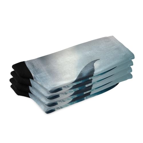 Crew Socks Comfort All-season Socks Rainbow Whale Tail for Man Woman2