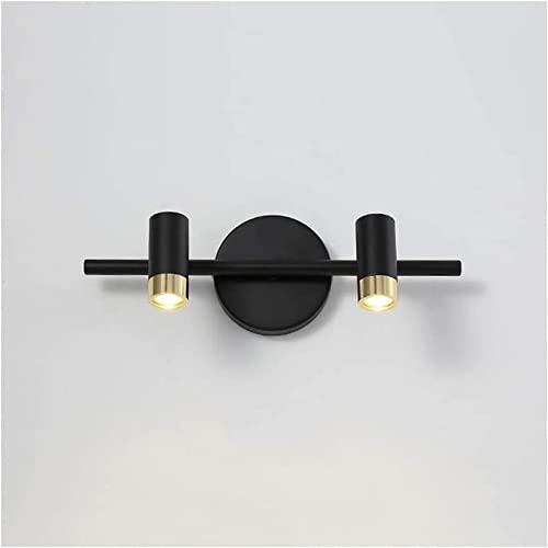 Miroir de salle de bain LED avec applique deux têtes pour un éclairage doux