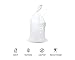 Compatible With Simplehuman Code P - Durable Custom Fit Plastic White Trash Bags w/Drawstring, 50-60 Liter/ 13-16 Gallon Trash Cans - 2 Refill Rolls (100 Count) -Heavy Duty Kitchen Garbage Bags