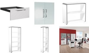 Étagère Artline Kerkmann 8010 avec 1 fond anthracite pour dossier