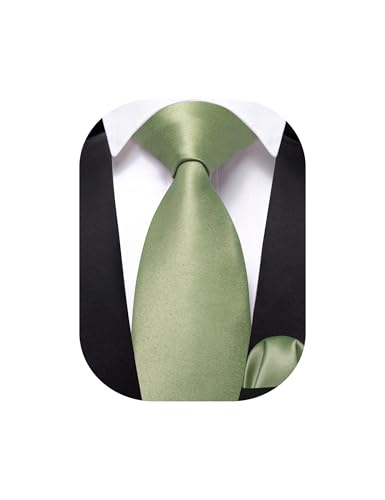 Image of Barry.Wang Boys Ties Pre-Tied Satin Solid Color Kids Tie Pocket Square Set Adjustable Formal Necktie Graduation School
