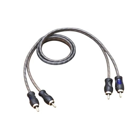 RECOIL RCI21 100% Oxygen Free Copper 1ft 2-Channel RCA Audio Cable, Twisted Pair with Noise Reduction