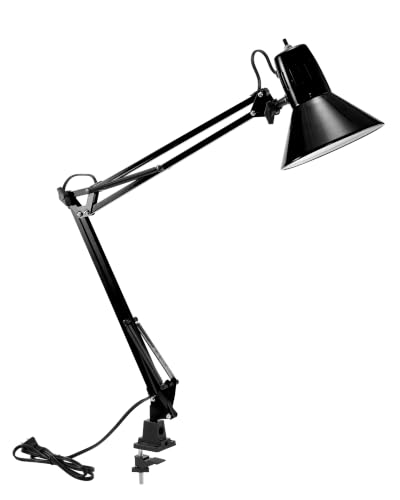 Bostitch Office VLF100 LED Swing Arm Desk Lamp Clamp Mount,
