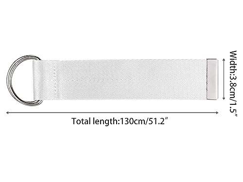 Ladies' Double D-Ring Buckle Belt Women Canvas Solid Color Belt Adjustable Waist Belts3