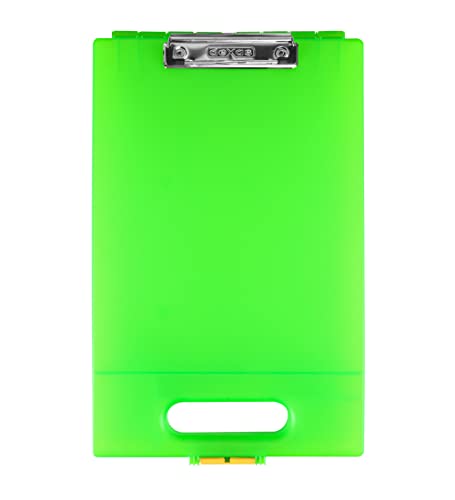 Dexas Clipcase Storage Clipboard with Handle, Lime Green