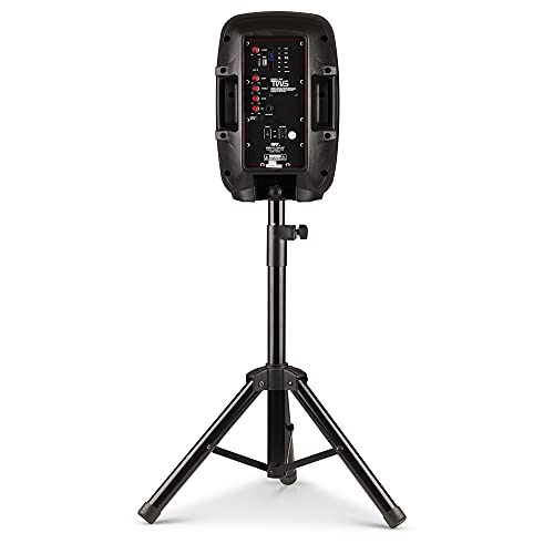 Qfx Pbx-61087 8" Portable Party Sound System With Led Party Lights, Speaker Stand, And A Wireless Microphone, Black #TOP5