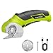 SnapFresh Cardboard Cutter 4V Rotary Cutter Cordless Electric Scissors with 2 Self-Sharpening Blades & Safety Lock for Cardboard, Package, Leather, Carpet, Plastic, Box Cutting