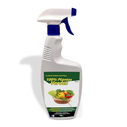 100% PLANTAS VERDES Barrera Natural contra Plagas - 750ml, Jabón Potásico, Aceite de Neem, Eliminación y Portección de Hongos y Fertilizante