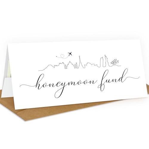 LUXAVELLA Honeymoon fund Card, Newlywed Fund, Honeymoon Savings, Precious Escape Fund Card