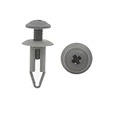 sourcing map 100pcs 6mm Diamètre trou Type plastique à enfoncer aile Bouclier Clip fixation pour voiture Rivet