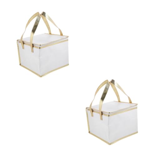 HOMOCONO 2 Pcs Thermal Bags for Cold Food Insulated Pizza Bag Lightweight Portable Handle