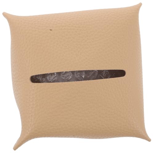 Ciieeo Stylish Square Tissue Box Cover Pu Leather Holder for Bathroom Car Nightstand Decorative for Home