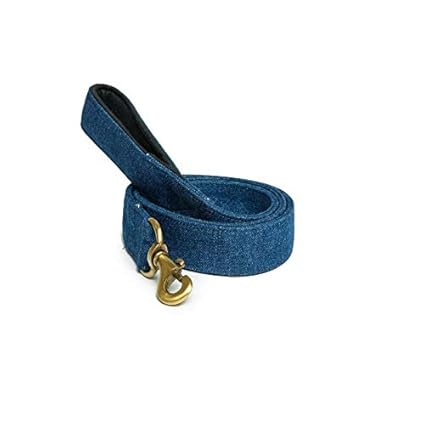 PetWale Dog Leash with Padded Handle for Walking Running Training, Comfortable Heavy Duty Blue Denim (Blue, L: 5 feet, W: 1.49
