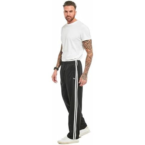 Mens Striped Casual Jogging Bottoms Cover