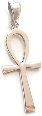 Egyptian ANKH 925 Sterling Silver 3cm Pendant with Leather Necklace & Gift Box ANK