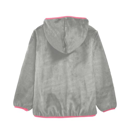 GuoChe Grey Girls Sherpa Lined Hoodie2