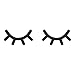 Mozamy Creative Sleepy Eyes Decal (12 Pairs) Eyelash Wall Decals Girls Bedroom Decal Kids Wall Art Sleepy Eyes Wall Sticker Peel and Stick Wall Decals, Matte Black