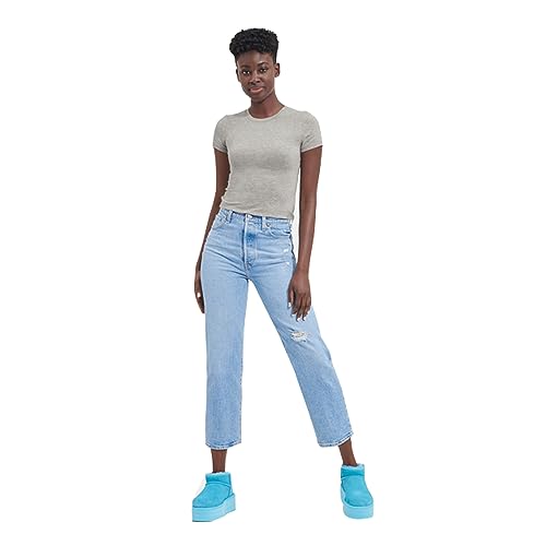 UGG Women's Miriam Baby Tee Shirt, Grey Heather, 3X - image 4