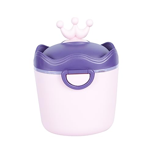 BESPORTBLE 1pc Portable Food Storage Box Sealed Milk Powder Dispenser with Non Spill Design for to Carry with Hand Holding Ring Keeps Food Fresh and Dry