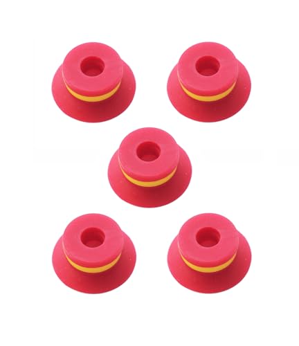 KNIFIUS 5-Piece Industrial Flat Vacuum Suction Cup F Series Single Layer Silicone Robot Arm Accessories with Ribs (F20)