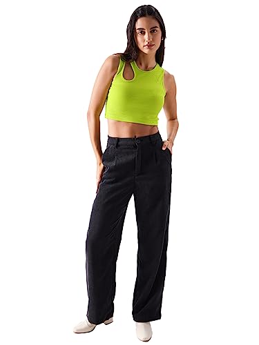 Image of The Souled Store Women and Girls Solid Sleeveless Round Neck Tank Top
