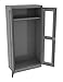 Tennsco CVD7114-SND Standard Wardrobe Cabinets with Clear View Doors, Assembled, 36" Width, 18" Depth, 72" Height, 2 Openings, Sand