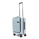 [シフレ] オシャレなのに便利機能満載 ハピタス ジッパー スーツケース カギ、ダイヤルが両方使えるのはシフレだけ！ ストッパーキャスター フロントオープン HPL2281 4.6kg ペールブルー