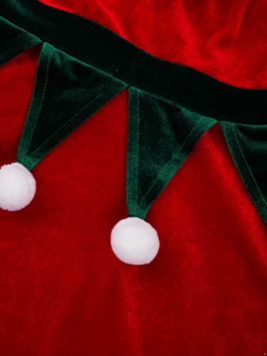 Freebily Abito da Babbo Natale Neonata Velluto