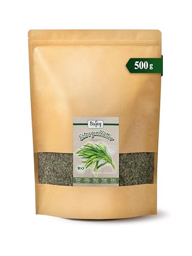 Biojoy Hojas de Estragón Orgánicas (500 g), secas y trituradas, Estragon especia, sin aditivos (Artemisia dracunculus)