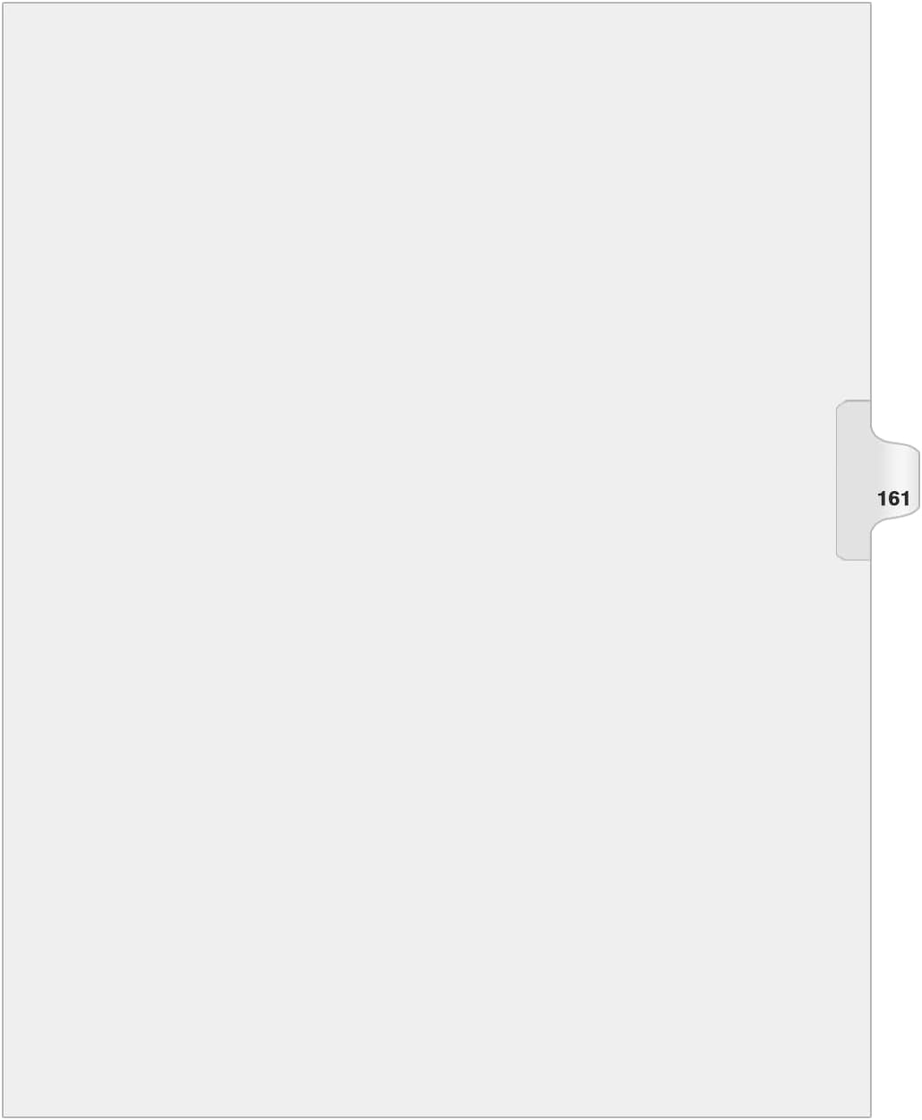 Exhibitindexes® Side Number Tabs - AVE Style Bold Font - Pack of 25
