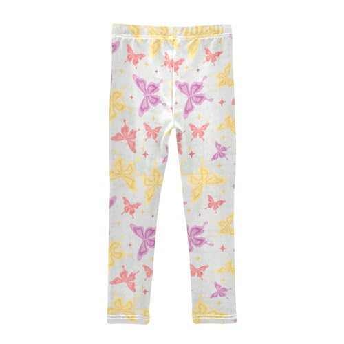 Butterflyon Grey Girls Leggings,Workout Leggings for Girls Toddler Athletic Leggings Size for 3-10T2