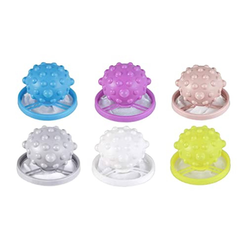 Eioflia 6PCS Floating Lint Mesh Bag,Washing Machine Pet Hair Remover Filter Bag Cleaning Tools Washing Machine Floating Lint Traps Floating Pet Hair Lint Mesh Remover for Household