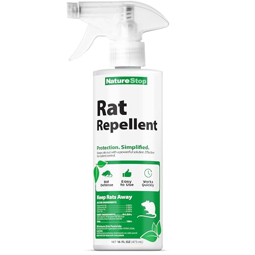NatureStop Rat Repellent Spray, Rodent Repellent for Indoor & Outdoor Use, 16 oz (475mL)