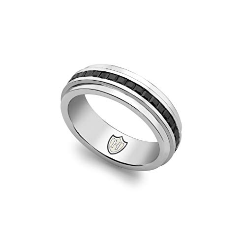 Bague Homme Argent 925 Marcassite T 68 : le bijou masculin anti-allergie grand diamètre