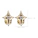 ROMISBABA 2pcs Metallic Star Single Tooth Grills Fashion Tooth Jewelry Hip Hop Metal Grill for Party Accessories