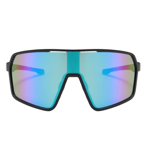 LJCZKA Sports Sunglasses for Women Men Oversized Square Frame Eyewear for Cycling Running Driving with UV400 Protection - Image 2