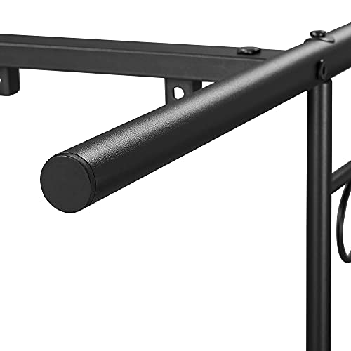 Yaheetech Bettrahmen Metallbett Bettgestell aus Metall, Einzelbett für 90 x 190 cm Matratze, Gästebett für kleine Räume, Schwarz