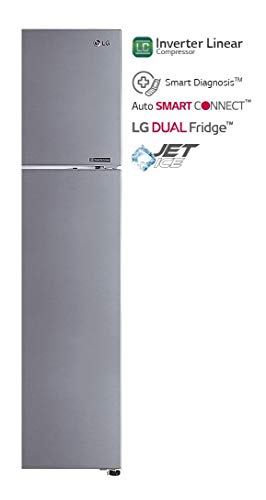 Image of LG 335 L 2 Star Frost Free Inverter Double Door Refrigerator (GL-T372LPZU, Shiny Steel, Convertible)