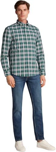 Tommy Hilfiger Herren Hemd Flex Poplin Plaid Regular Fit, Mehrfarbig (Nouveau Green/Allover), S – Ansicht 4