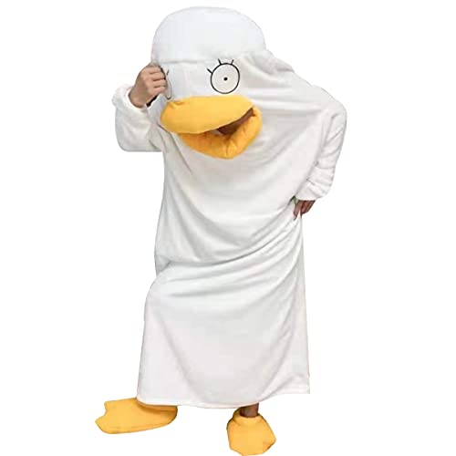 Gintama Elizabeth Duck Yellow Duck Flannel One-piece Pajama Bathrobe Sleeping Blanket Halloween Funny Cosplay Costume (X-Large, White) Gintama Elizabeth Duck Yellow Duck Flannel One-piece Pajama Bathrobe Sleeping Blanket Halloween Funny Cosplay Costume (X-Large, White)