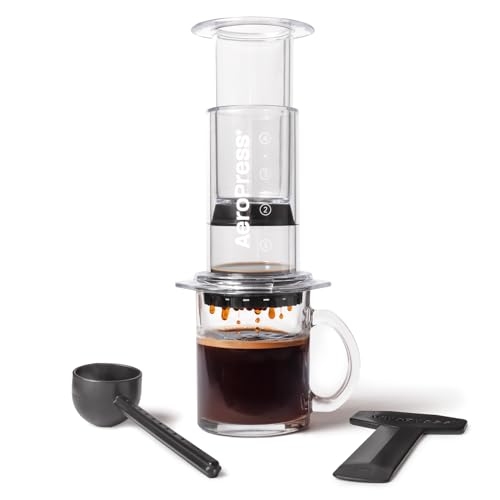 AeroPress Clear Kaffeepresse – 3-in-1 Brühmethode kombiniert French Press, Pour-over, Espresso,...