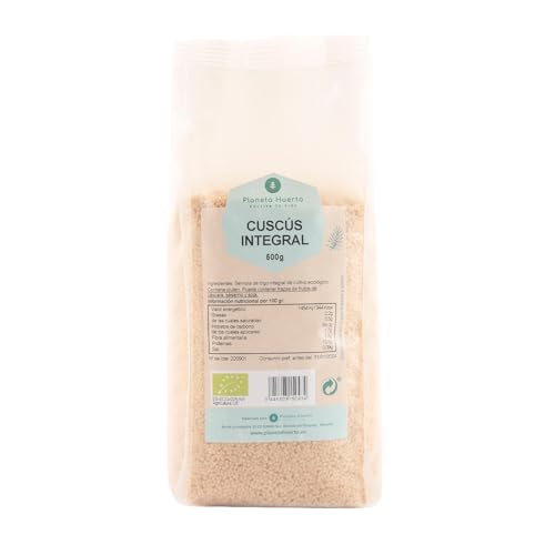 PLANETA HUERTO | Cous Cous Integral ECO 500g Rico en Carbohidratos, Vitaminas B y Minerales - Cous Cous Bajo en Colesterol y Sodio | 100% Natural y Ecológico