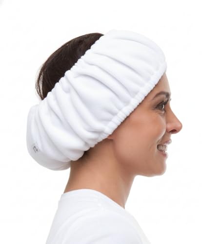 TASSI (White) Hair Holder Head Wrap Stretch Terry Cloth, The Best Way To Hold Your Hair Since...Ever!