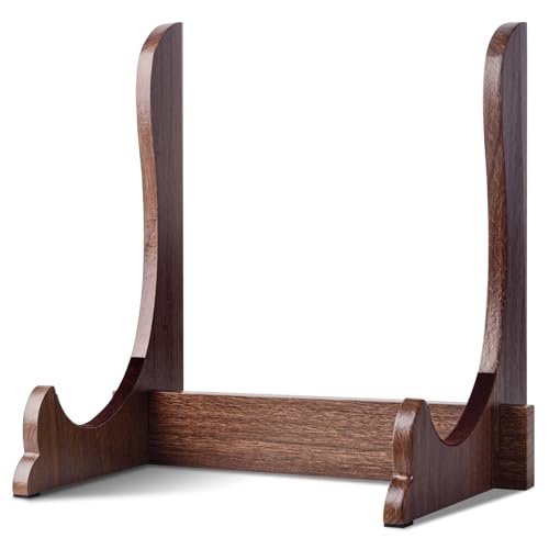 写真立て 遺影立て ブラウン 木製 組み立て 高さ28cm マット 額縁立て 額立て 皿立て