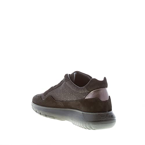 Suola: Gomma Hogan Donna Interactive Cube Sneaker in camoscio e Tessuto Shiny Nero e Piombo Color Nero Size 38.5