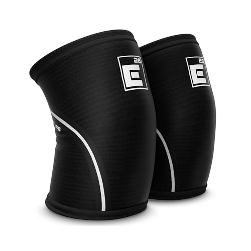 Element 26 Knee Sleeves for Weightlifting (Sold as a Pair) - 6mm Premium Neoprene for Compression, Mobility, and Warmth - Compression Sleeve for Functional Fitness, Squats, Deadlifts (Small, Black)