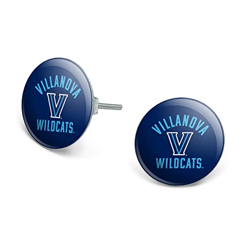 Villanova University Wildcats Novelty Silver Plated Stud Earrings