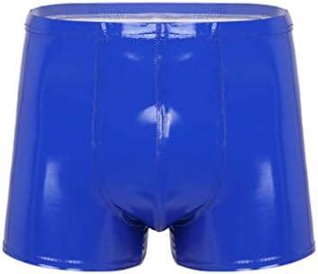 Herren Boxershorts Schnürung Unterwäsche Trunks Glänzend Boxer Briefs Badehose E - Foto 4